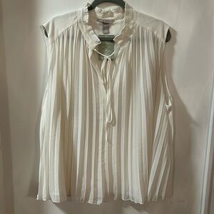 H&M | XXL SHORT SLEEVE PLEATED BLOUSE NWT